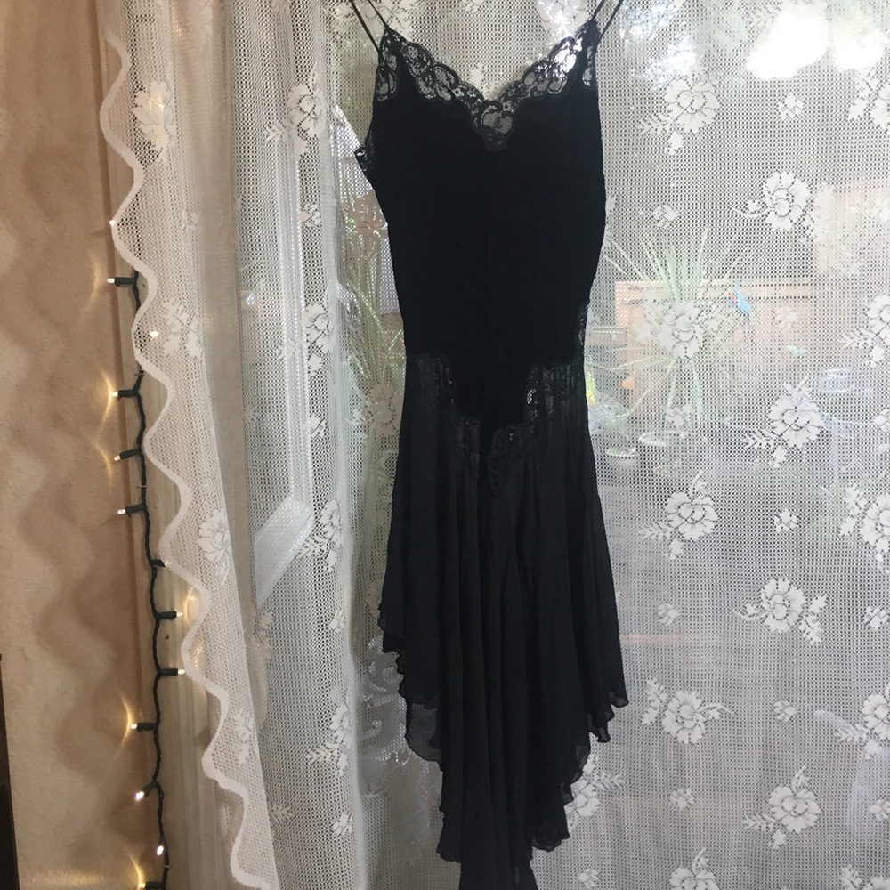 Silk chemise black S p valentines